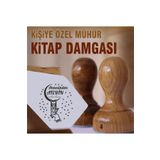 kaşematik K 198 Salıncakta Kitap Okuyan Tesettürlü Kadın Temalı Kitap Damgası