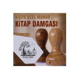 kaşematik K 6 Ağaç Bisiklet Ve Kuşlar Temalı Kişiye Özel Ahşap Kitap Damgası Ex Libris Kitap Mührü