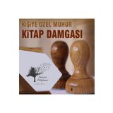 kaşematik K65 Ağaçtan Uçuşan Kuşlar Temalı Kişiye Özel Ahşap Kitap Damgası Ex Libris Kitap Mührü