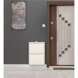 Kaser Metal 2 Li Metal Ayakkabılık Krem