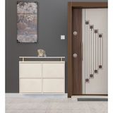 Kaser Metal 2+2'Li Metal Ayakkabılık Krem