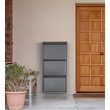 Kaser Metal 3'lü Metal Ayakkabılık Antrasit