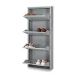 Kaser Metal 4'lü Gri Ayakkabılık