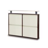 Kaser Metal Krem Kahve Ayakkabılık 2+2