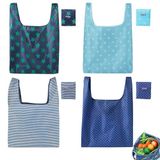 KASESSS 4 adet alışveriş çantası, katlanabilir, tekrar kullanılabilir alışveriş çantası, yıkanabilir alışveriş torbası, çevre dostu alışveriş çantası, hafif polyester taşıma çantası, alışveriş,
