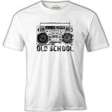 Kaset Çalar - Old School Beyaz Erkek Tshirt - XL