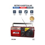 Kasetçalar Teyp Bluetooth Hoparlör Usb Sd Kart Özellikli Aux Bağlantılı 28w Güçlü Antenli Retro