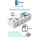 Kasetsan 56x30 Termal Pos Rulosu 10’lu Paket BPA’sız Pompa ve Sabit Pos