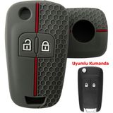 Kasey Opel Astra J Insignia Corsa E Chevrolet Cruze Silikon 2 Tuşlu Anahtar Kumanda Kılıfı