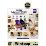 #Kaşık Hassas Mutfak Tartı Gıda Mama Kahve Terazili 800 Gr Ölçme Kapasiteli Şık Dijital Ölçü Kaşığı