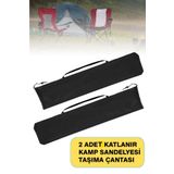 KAŞIKBEY 2 Adet Katlanır Kamp Sandalyesi Kılıfı Piknik Plaj Katlanır Sandalye Taşıma Çantası