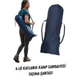 KAŞIKBEY 4 lü Katlanır Kamp Sandalyesi Taşıma Çantası Kılıfı Toparlayıcı 4 adet Katlanır Kamp Sandalyesi Taşımak İçin