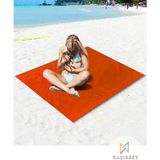 KAŞIKBEY Beach Cover Plaj Piknik Örtüsü Katlanır Kamp Çadırı Gölgelik Güneşlik Tente Branda Piknik Örtüsü 150X150CM - Kırmızı