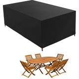 KAŞIKBEY Cover Bahçe Masası Mobilya Koruma Örtüsü Kılıfı Su Geçirmez Masa Sandalye Yağmur Toz Kir Önleyici Branda 160X160 - Siyah - 160X160X80 SİYAH