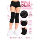 KAŞIKBEY Knee Pad Peluş Dizlik Sıcak Tutan Diz Koruyucu Bandaj Romatizma Peluş Diz Isıtıcı Çorap Üstü Wesoft Peluş Diz Bacak Isıtıcı
