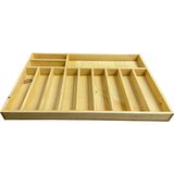 Kaşıklık Çekmece Içi Doğal Ahşap 12 Bölmeli Kaşık, Çatal, Bıçak Organizer 40X60 - 40 x 60 cm
