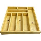 Kaşıklık Çekmece Içi Doğal Ahşap 8 Bölmeli Kaşık, Çatal, Bıçak Organizer 35X35 - 35 x 35 cm
