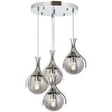 Kasım Modern Avize E27 48w 40cm Metal Krom Avonni-av-1766-4kt Kaplama