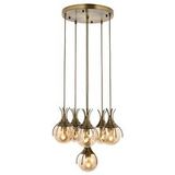 Kasım Modern Avize E27 72w 50cm Metal Eskitme Avonni-av-1766-6et Kaplama