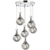 Kasım Modern Avize E27 72w 50cm Metal Krom Avonni-av-1766-6kt Kaplama