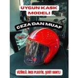 Kask Çene Açık Kırmızı