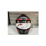 Kask Crn Fs-867 Mat Grey/Black/Red Gunes Vızorlu