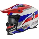 Kask Fullface X1 Seul Track Sway Beyaz-Mavi-Kırmızı Xl - Beyaz - Kırmızı - Siyah