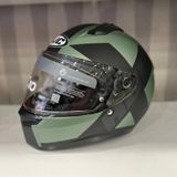 Kask Hjc C10 Kask Tez Mc4Sf Mat Yeşil/Siyah