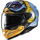 Kask Hjc F71 Kask Monkey Dj MC23 - Mavi - Gold
