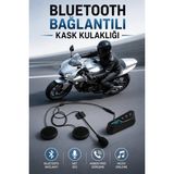 Kask Kulaklığı Motosiklet Intercom Interkom Dinleme Konuşma Özellikli Su Geçir - HS4019-5542 - Çok Renkli