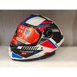 Kask mt Thunder 4 Sv Luminence A7 Mat Beyaz/mavi - Mat Mavi - Beyaz