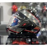 Kask Shark Oxo Sıkter Çene Açılır Gümüş/siyah/kırmızı - Kırmızı - Gümüş