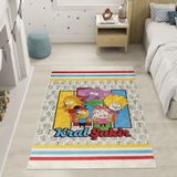 Kaşmir Halı X Kral Şakir Sıkı Dostlar Bebek Çocuk Genç Odası Halısı Bebek Çocuk Genç Odası Halısı - Renkli - 100 x 150 cm