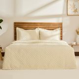 Kaşmir Home Essence Çift Kişilik Yatak Örtüsü Takımı Ekru - 240 x 250 cm