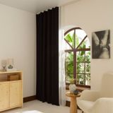 Kaşmir Home Holly Ada Koyu Siyah 150x270 cm Fon Perde