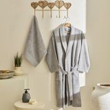 Kaşmir Home Maren Bornoz Set Xl-Xxl Gri - XL - 2XL