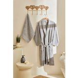 Kaşmir Home Maren Bornoz Seti L-XL Gri