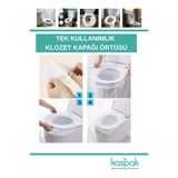 Kaspak disposable products Tek Kullanımlık Naylon Klozet Kapak Örtüsü 40 x 50 cm (10 Adet)