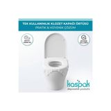 Kaspak disposable products Tek Kullanımlık Naylon Klozet Kapak Örtüsü 40 x 50 cm (25 Adet)