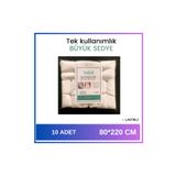 Kaspak disposable products Tek kullanımlık Sedye örtüsü 10'lu Paket 80*225 cm Lastikli