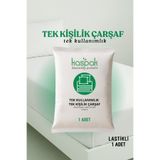 kaspak Tek kullanımlık yatak örtüsü Tek kişilik lastikli 100*240 cm 1 adet