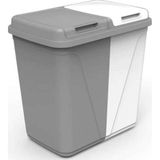 Kastamonu Plastık Bayev Violet Kirli Camasir Sepeti Soft Iki Bolmeli Duo Colormatik 45+45 Lt Violet Gri Beyaz