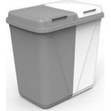 Kastamonu Plastik Violet Kirli Çamaşır Sepeti Soft Iki Bölmeli Colormatik 45+45 Lt Gri Beyaz