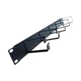 Kastap 1U 19'' kancalı yatay metal organizer, kablo düzenleyici