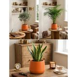 KastaSaksı 27x23 cm plastik Turuncu dekoratif modern saksı