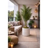 KastaSaksı 33x37 cm beton görünümlü dekoratif bohem tarzı modern polyester saksı
