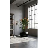 KastaSaksı Gravel Saksı 50x40x30 cm SİYAH Fiberglass bohem tarzı El Yapımı Canlı Bitki Uyumlu