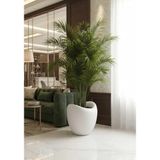 KastaSaksı Modern İç ve Dış Mekan Kullanımı, 40x45 cm, Beyaz, Polyester Fiber Beton Amorf saksı modern dekoratif saksı