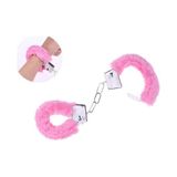 Kastore Parti Aksesuar Pembe Renk Peluş Tüylü Anahtarlı Metal Kelepçe - Orta