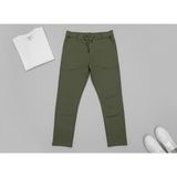 Kastrioti Erkek Slim Fit Beli Lastikli Esnek Chino Pantolon - Haki - 2XL